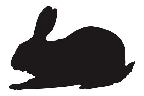 Rabbit Silhouette With Transparent Background 23629728 Png