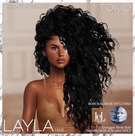 Second Life Marketplace Tokio Hair Layla Alpha Hair Black