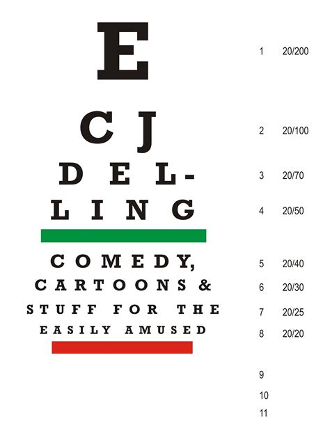Basic eye chart printed on non reflecting, matte finished, durable plastic sheet. Printable Snellen Charts | Activity Shelter