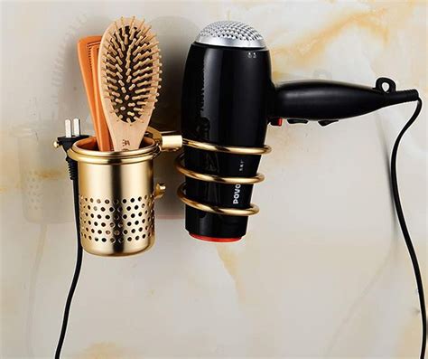wall mount hair dryer holder hair blow dryer holder hair dryer rack stand bathroom washroom