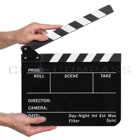 Hollywood Movie Film Director Clapboard Slate Cut Scene Acrylic Clapper