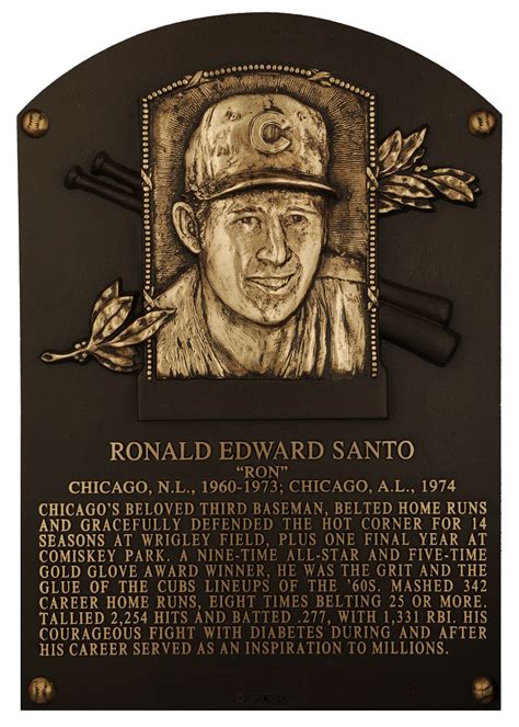 Santo Ron Baseball Hall Of Fame