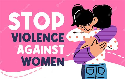 Detener La Violencia Contra Las Mujeres Ilustración Vectorial Plana