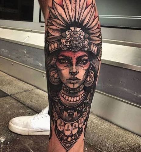 aztec girl tattoo