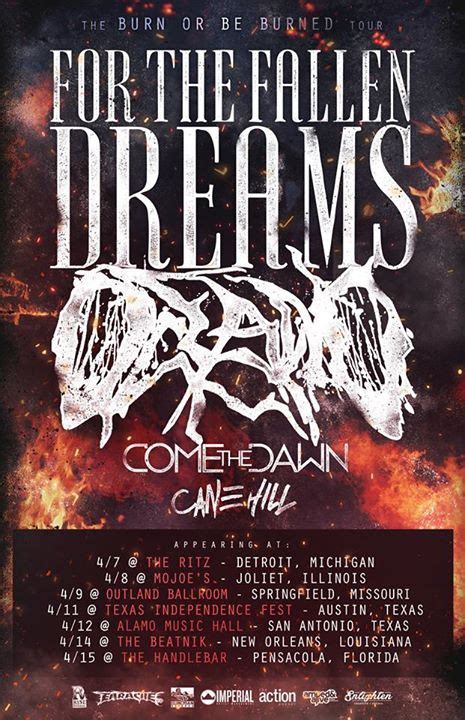 For The Fallen Dreams Announce The Burn Or Be Burned Tour Digital Tour Bus