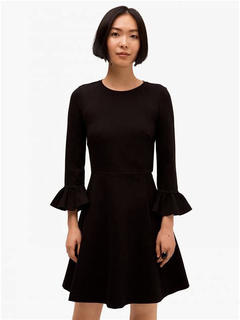 Bell Sleeve Ponte Dress Black Womens Kate Spade Dresses And Jumpsuits