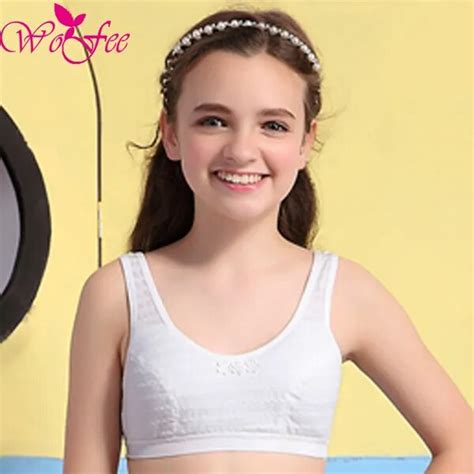 Kaqi Thin Wireless Young Girl Bra 100 Cotton Underwear Small Vest