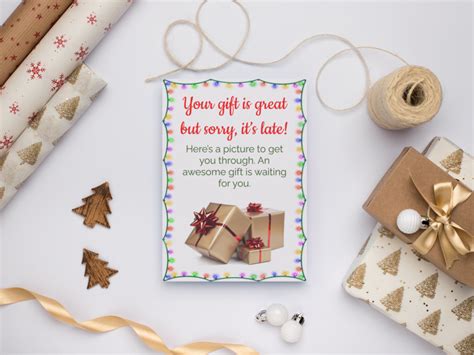 How To Customize Late Christmas Present Message Printable Hypnotic