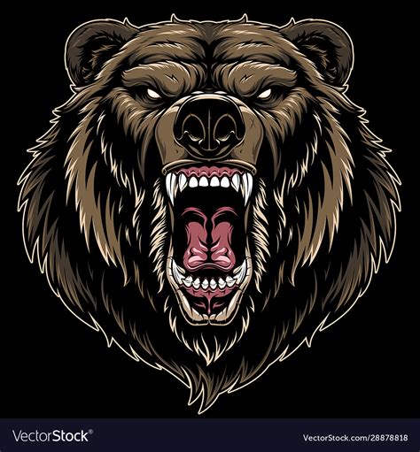 Indi Grizzly Bear Head Logo