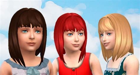Mystufforigin Serenity Hair For Girls Sims 4 Hairs