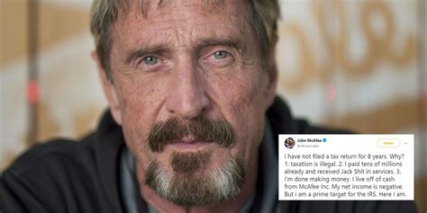 Cyber Security Giant John Mcafee Says He Hasn’t Paid Tax In 8 Years And Keeps Tweeting About Sex