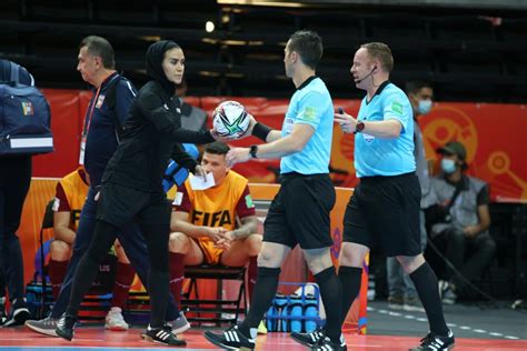 Iranian Female Referee Nazemi In 2021 Futsal World Cup Final