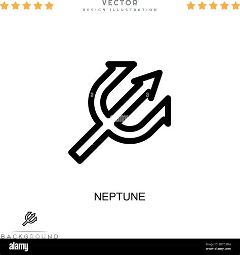 Icono De Neptuno Elemento Simple De La Colección De Disrupciones