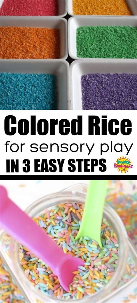 Rainbow Rice How To Dye Rice For Sensory Play Without Rubbing