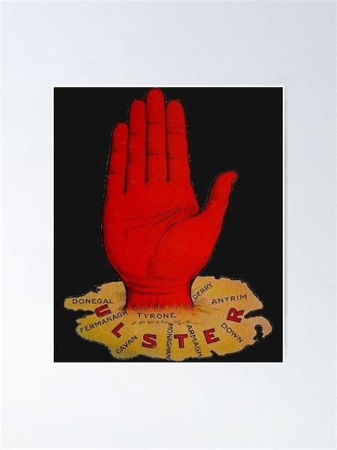 Red Hand Of Ulster Sticker Red Hand Of Ulster Poster For Sale By