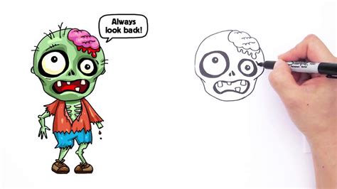 How To Draw So Cute Zombie Cartoon Drawing Entertainmentmesh