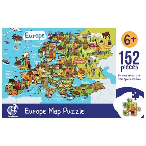 Europe Map Jigsaw Puzzle Colorful Montessori Map Puzzle For Etsy