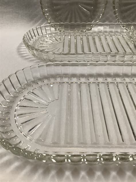 Vintage Hazel Atlas Snack Trays Set Of 4 No Cups Etsy