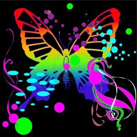 Neon Butterfly And Flowers Wallpaper Wallpapersafari