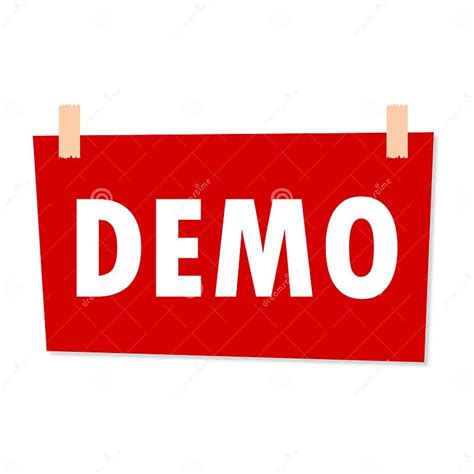 Demo Sign Illustration Stock Vector Illustration Of Communication