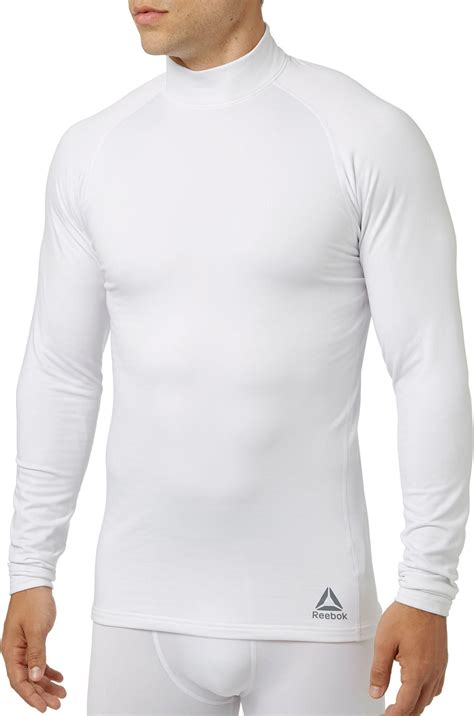 Lyst Reebok Cold Weather Compression Mock Neck Long Sleeve Shirt In