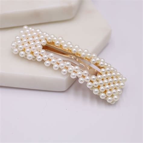 faux pearl hair clips set of 4 in 2021 pearl hair clip pearl hair hair clips