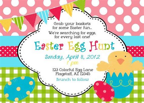 Easter Party Invite Easter Egg Hunt Invitation Easter Egg Hunt