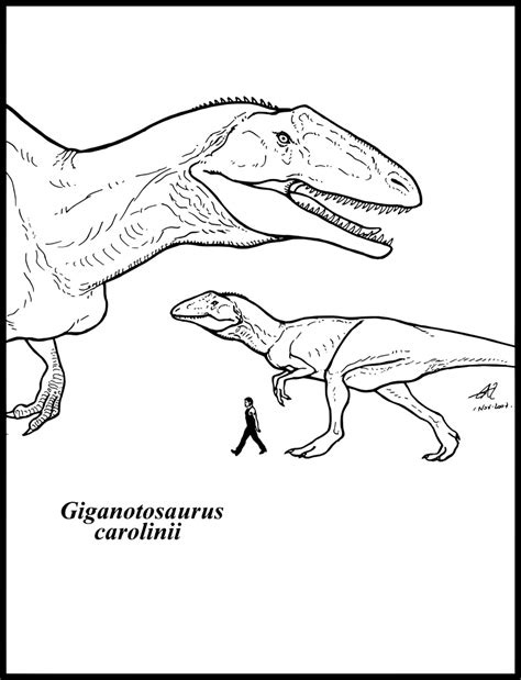 Giganotosaurus Coloring Pages Sketch Coloring Page