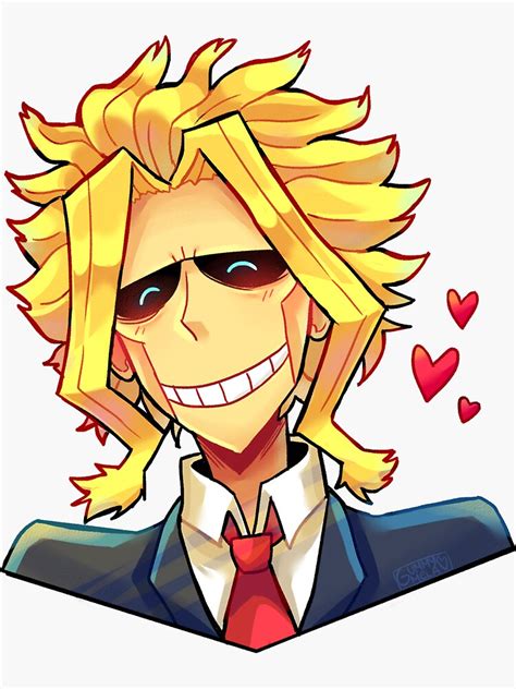 All Might Sticker For Sale By Gummymela Redbubble
