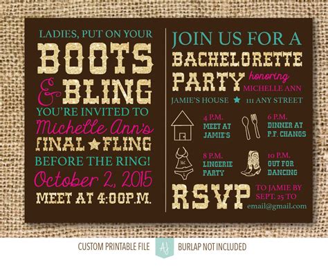Boots And Bling Have A Country Bachelorette Party For The Bride To Be