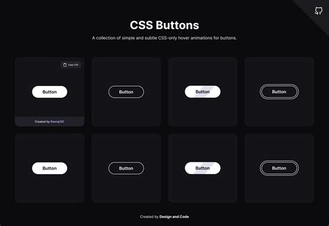 Github Design And Code Css Buttons Various Button Hover Effects Made Fully In Html And Css