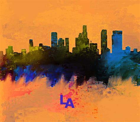 Los Angeles Orange L A Painting By Enki Art Fine Art America