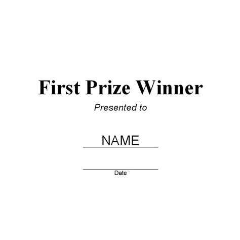 First Prize Winner Certificate Template Theroyalstore