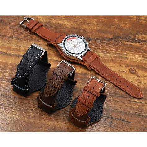 Genuine Leather Bund Strap 18mm 20mm 22mm Watch Strap Handmade Etsy Uk