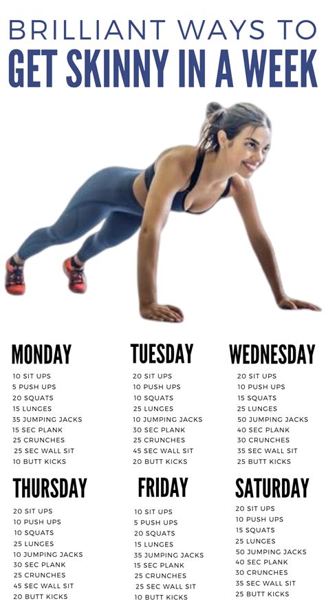 6 Day Exercise Plan For Weight Loss At Home For Weight Loss Fitness