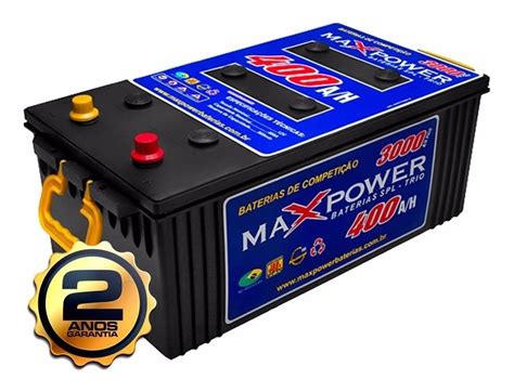 Bateria Maxpower 400ah Alto Desempenho Estacionaria 2 Anos - R$ 998,00 em Mercado Livre
