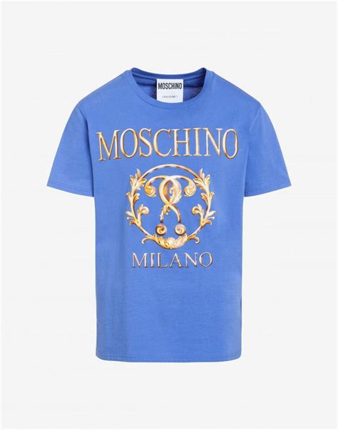 Moschino Roman Double Question Mark Jersey T Shirt In White Modesens