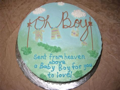 Oh Boy Baby Shower Cake
