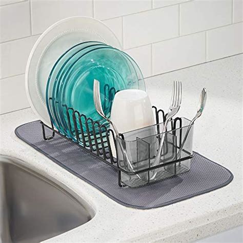 Mdesign Compact Dish Racks Modern Kitchen Countertop Sink Drying Rack