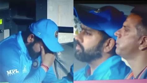 Watch Rahul Dravid Consoles Teary Eyed Rohit Sharma In Heartbreaking