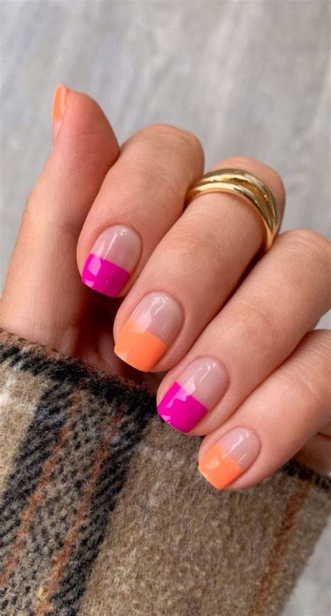 Summer Nail Designs Youll Probably Want To Wear Hot Pink And Orange Nails