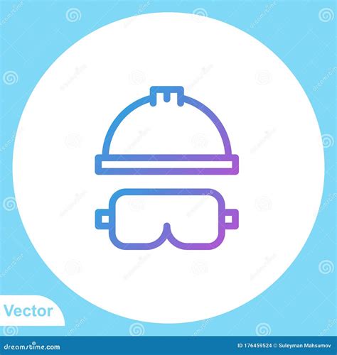 Safety Glasses Vector Icon Sign Symbol Stock Illustration