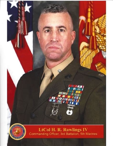 Lieutenant Colonel Rawlings 1st Marine Division Biography