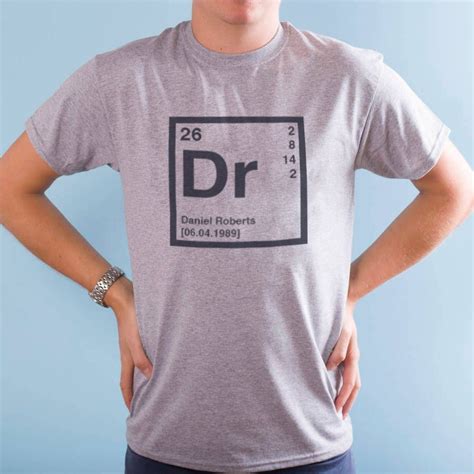 Personalised Periodic Table T Shirt Element T Shirt T Shirt Shirts