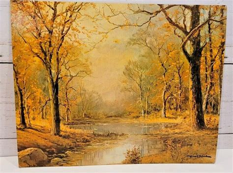 October Morn By Robert Wood Vintage Reproduction Print 20 X 16