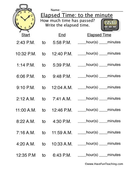 Telling Time Worksheets Page 3 Of 5 Have Fun Teaching
