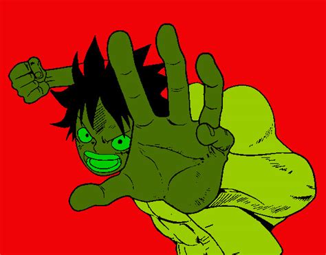 Colored Page Luffy Fighting Painted By Mandala