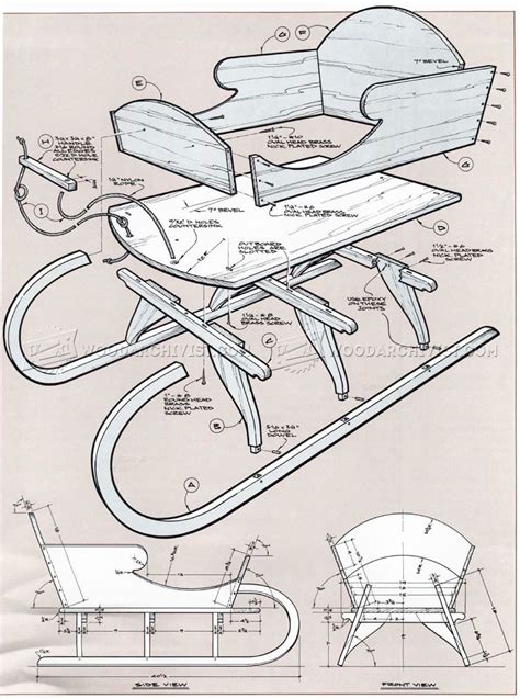 Anyone with a circular saw and power drill can build these versatile supports. #1338 Vivtorian Wooden Sled Plan - Children's Outdoor ...