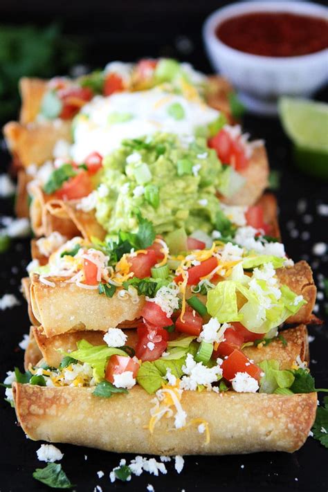 Baked Chicken Taquitos Recipe Two Peas And Their Pod
