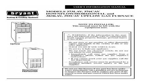 Furnace - Bryant Plus 80 Users Manual